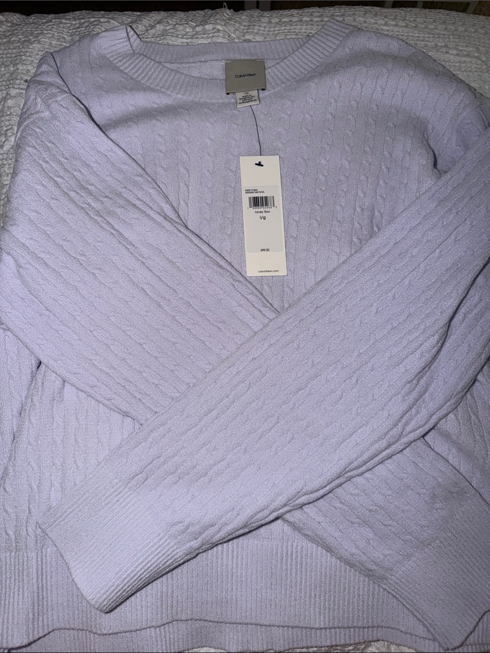 Soft Calvin Klein Lavender Crewneck Sweater